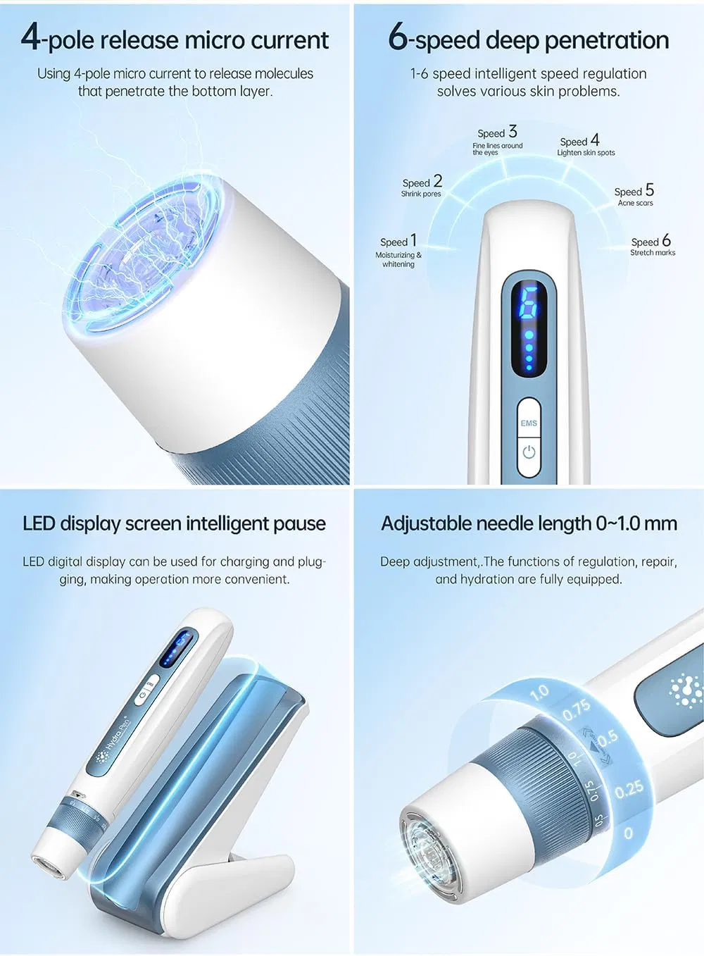 새로운 Hydra Pen H5 인fuzion Carrier serum EMS 및 마이크로네일링 자동 적용 3