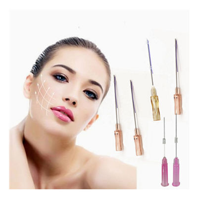 눈 眉 額 Pdo Thread 둔한 날카로운 바늘 4D 6D Cog Thread 리프팅