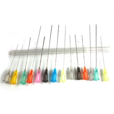 25G 50MM 일회용 HA 필러 주입 마이크로 둔한 캐누라 끝 바늘