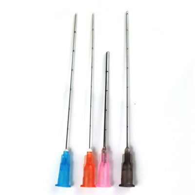한국 고품질 캔룰라 바늘 18g 25g 22g 50mm 70mm 마이크로 둔한 캔룰라 바늘