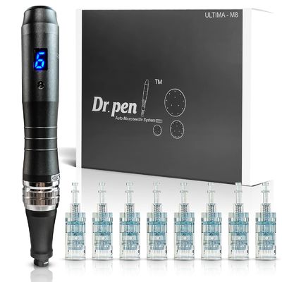 Dr. Pen Ultima M8 프로페셔널 마이크로니들링 더마펜 USB 충전식 5개 32핀 카트리지 니들