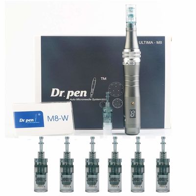 Dr. Pen Ultima M8 프로페셔널 마이크로니들링 더마펜 USB 충전식 5개 32핀 카트리지 니들