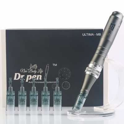 Dr. Pen Ultima M8 프로페셔널 마이크로니들링 더마펜 USB 충전식 5개 32핀 카트리지 니들