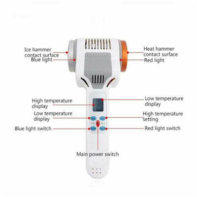 뜨거운 찬 망치 초음파 Cryotherapy LED 얼굴 피부 회춘 드는 기계