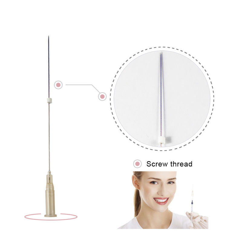 가장 좋은 가격 pdo wpdo pcl 소재 모노 쌍 나사 톱 얼굴 립 스레드 리프트 날카로운 26g 29g 38mm 13mm 12mm 100mm 90m